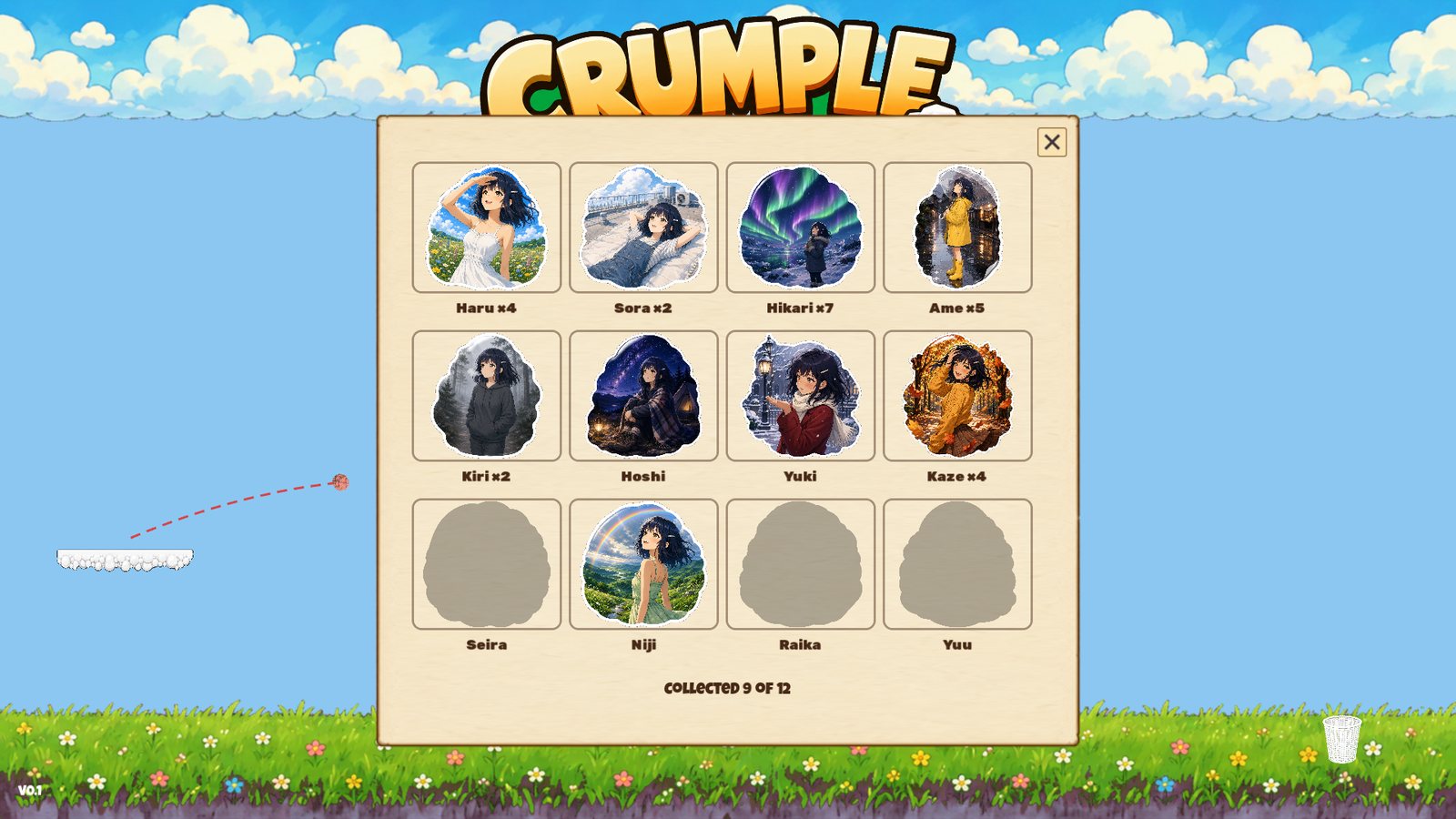 Sticker album — girls and weather