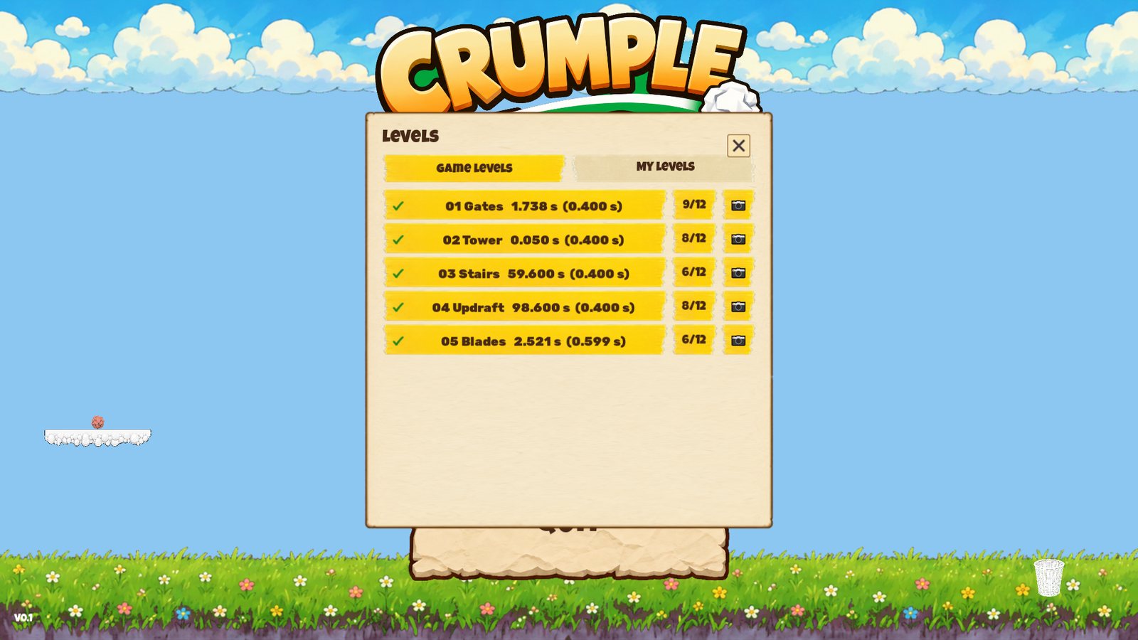 Level selection with albums