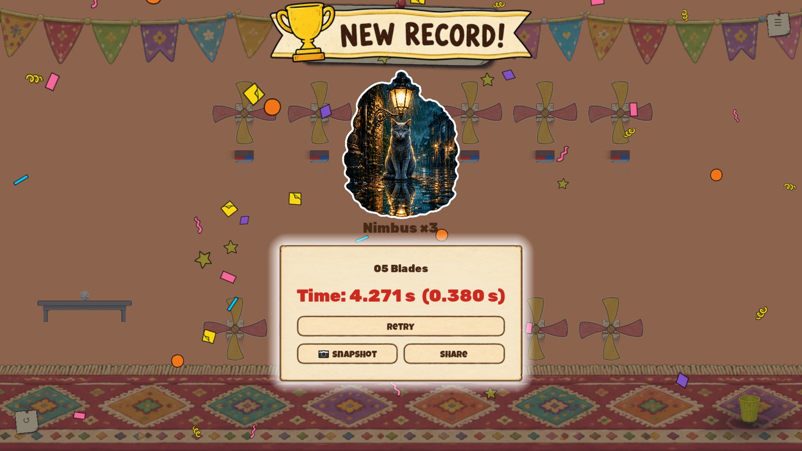 A record run, a sticker and confetti